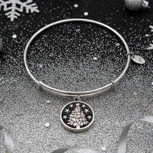 Chrysalis Christmas Tree Bracelet – Silver – Perfect for the Holiday Season